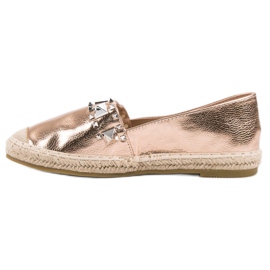 Bestelle Espadrilles With Rose Gold Studs yellow pink 1