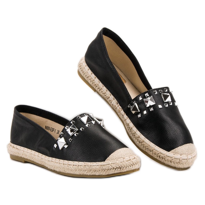 Bestelle Black Espadrilles With Studs 1