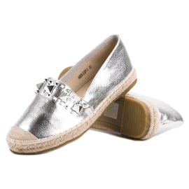 Bestelle Silver Espadrilles With Studs grey 2