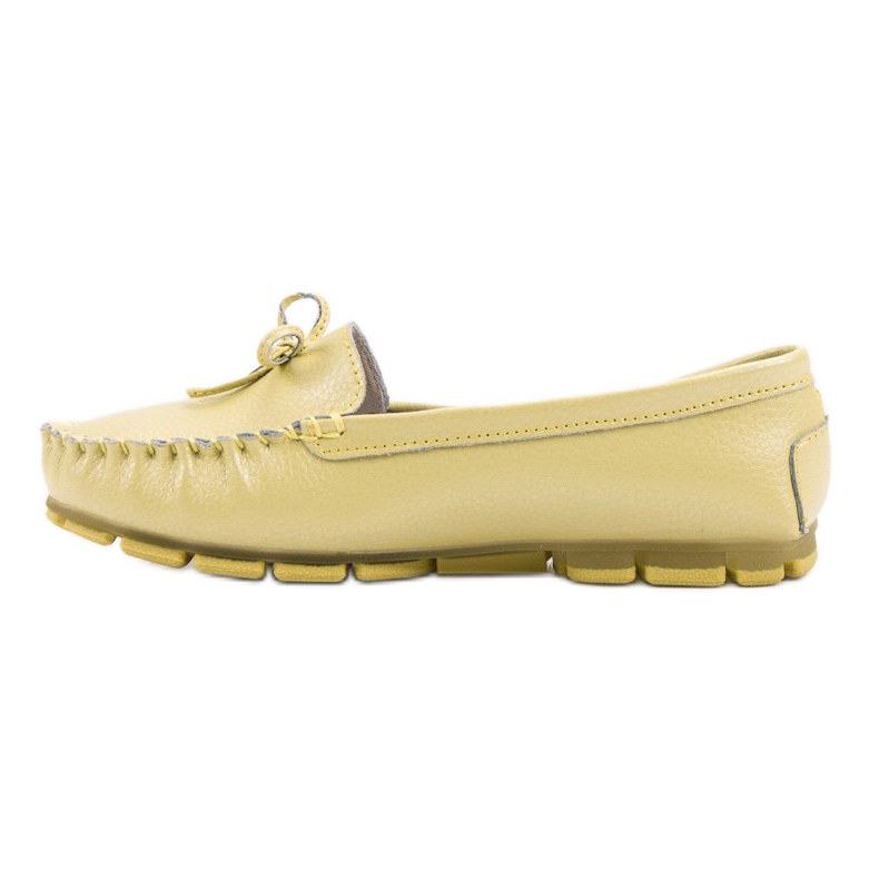 Filippo Leather Loafers With A Bow yellow 1
