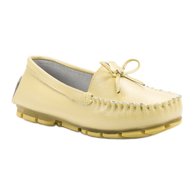 Filippo Leather Loafers With A Bow yellow 2