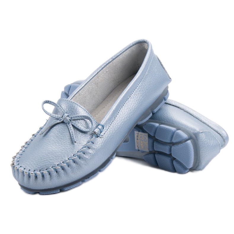 Filippo Leather Loafers With A Bow blue 2 Filippo Leather Loafers With A Bow blue 2