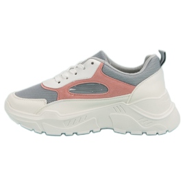 Sneakers On The Platform white grey pink 1