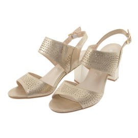 M.Daszyński Daszyński leather insole sandals yellow 3