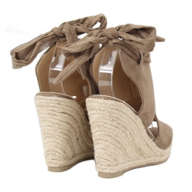 Green espadrilles on wedges LM-023 Green multicolored 1