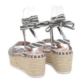 Black canvas sandals GG-68P Black 1