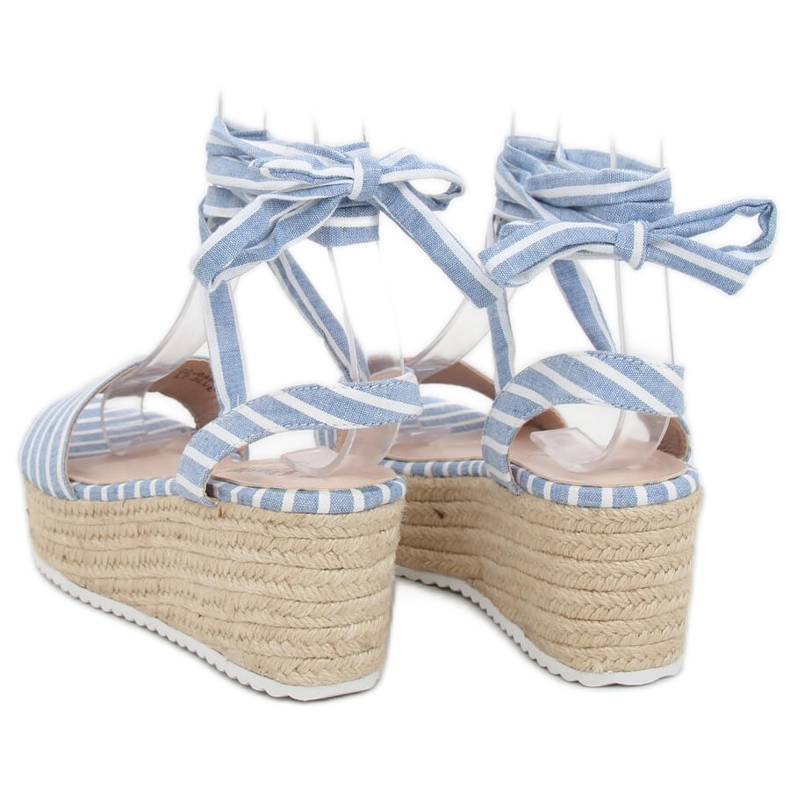 Blue canvas sandals GG-68P LT.BLUE white 1