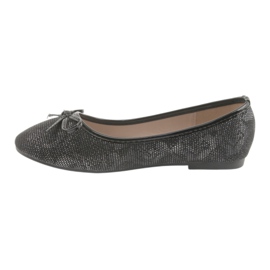American Club Girls' ballerinas with a bow lu17 black 2