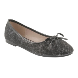 American Club Girls' ballerinas with a bow lu17 black 1