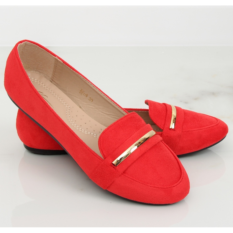 Women's loafers red 3C-9 Red II-GAT 1