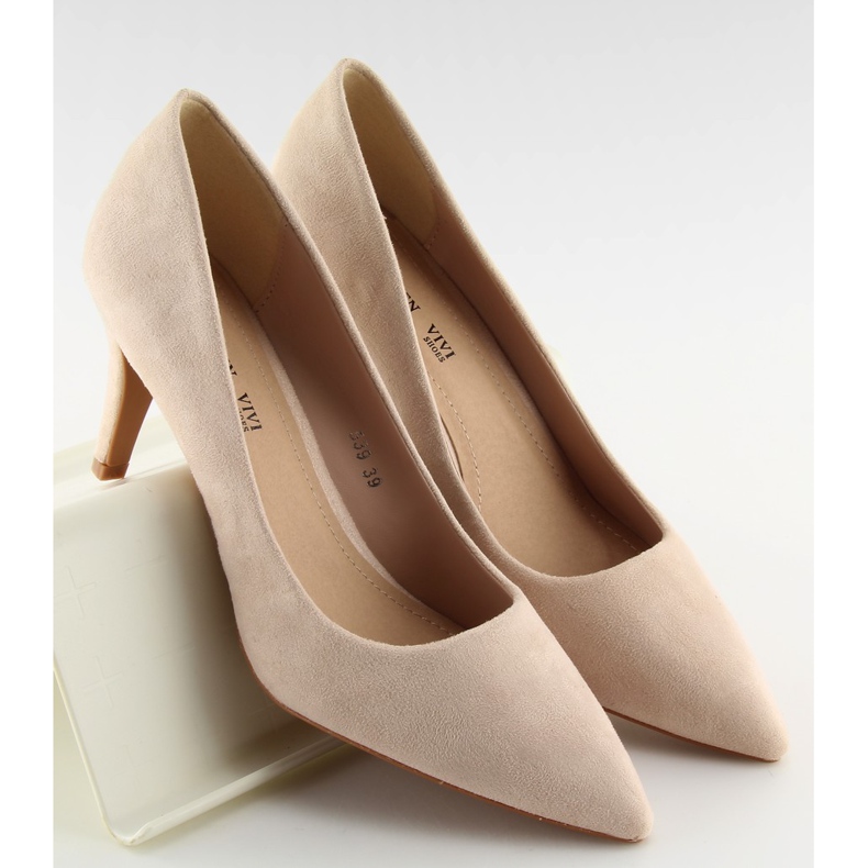 Pumps on a stiletto heel 539 Beige II-GAT 1