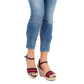 Espadrilles on wedges navy blue 9072 Blue 2 Espadrilles on wedges navy blue 9072 Blue 2