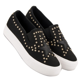 J. Star Slip On Sneakers With A Star black 2