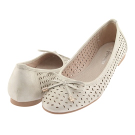 American Club LU13 women's ballerinas light beige 4