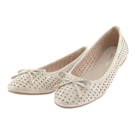 American Club LU13 women's ballerinas light beige 3