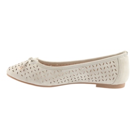 American Club LU13 women's ballerinas light beige 2