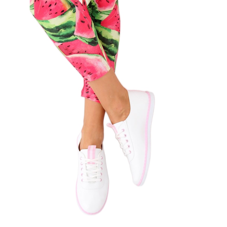 Women's sneakers white and pink XJ-2918 Pink 1