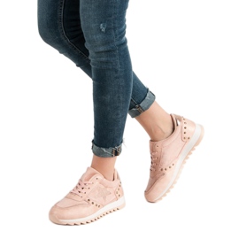 Sports shoes with crystals pink 2 Sports shoes with crystals pink 2
