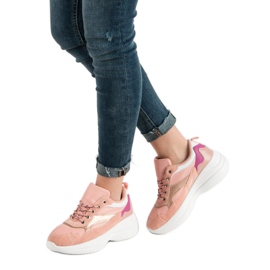 Fashionable Footwear On The Platform pink 2