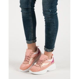 Fashionable Footwear On The Platform pink 1