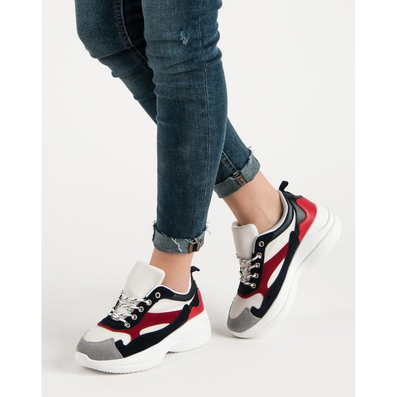Fashionable Footwear On The Platform white multicolored 2