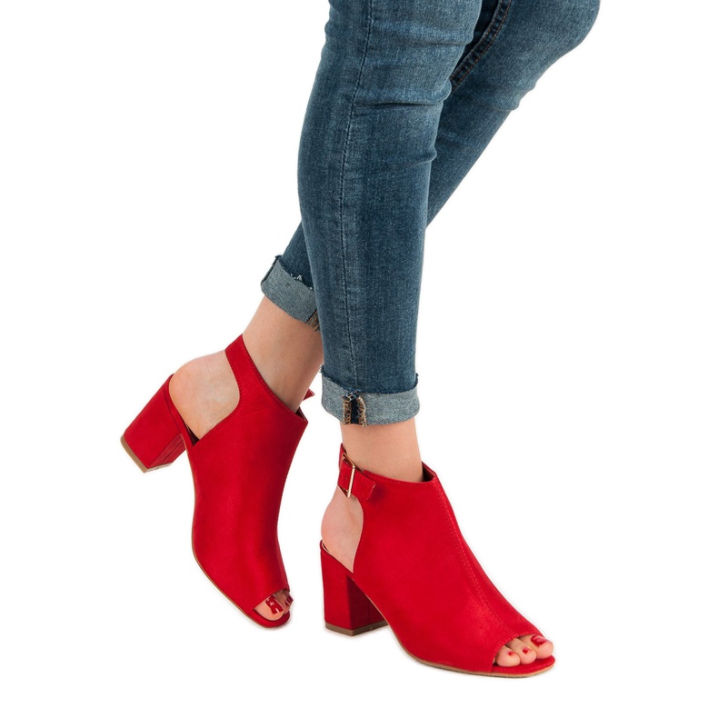 Super Mode Built Sandals On A Bar red 1