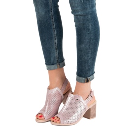 Filippo Leather Clad Sandals pink 1 Filippo Leather Clad Sandals pink 1
