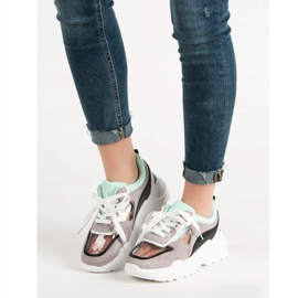 SHELOVET Transparent Sneakers On The Platform grey 2