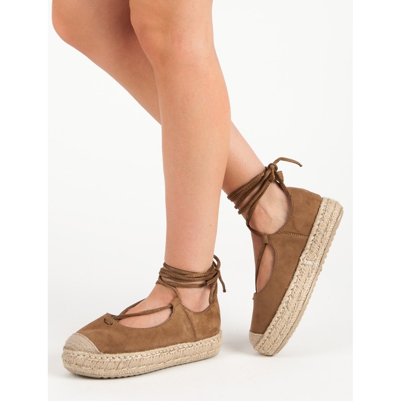 Corina Camel Knotted Espadrilles brown 2