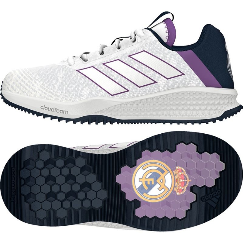 Adidas Rapida Turf Real Madrid FC Jr Shoes - White Adidas Rapida Turf Real Madrid FC Jr Shoes - White