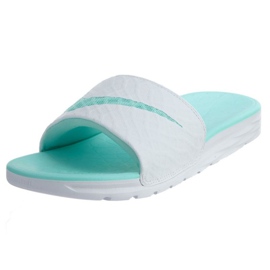 Nike Benassi Solarsoft Slide 705475-130 white green 1 Nike Benassi Solarsoft Slide 705475-130 white green 1
