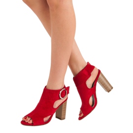 Erynn Red Sandals On A Bar 2