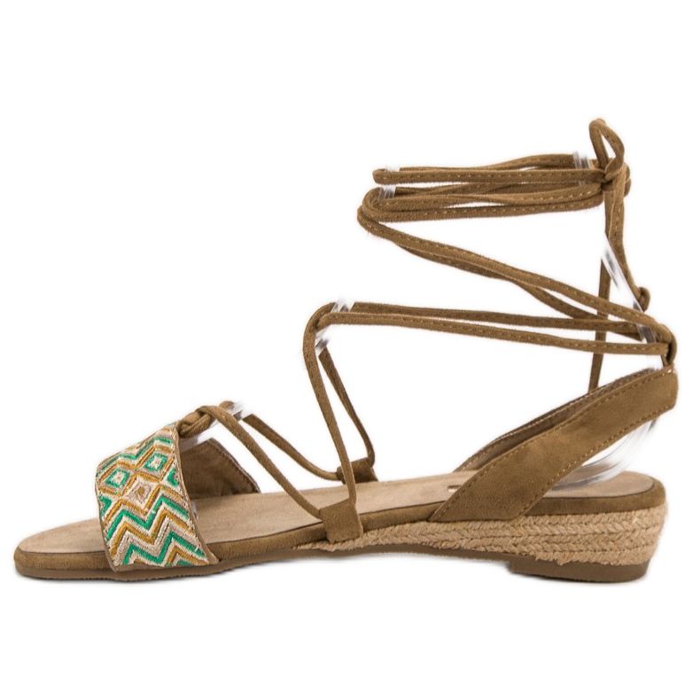 Corina Tied sandals brown 1