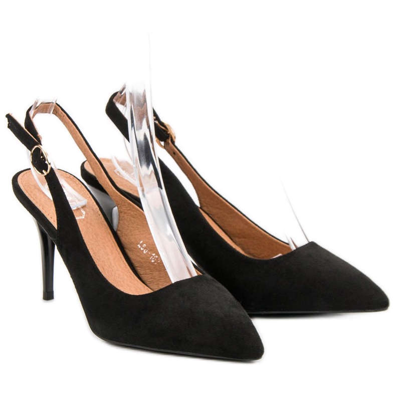 Black Stilettos With A Discovered Heel 1