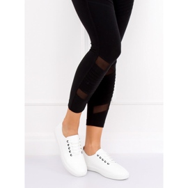 White women's sneakers WD009 WHITE / NAVY 1