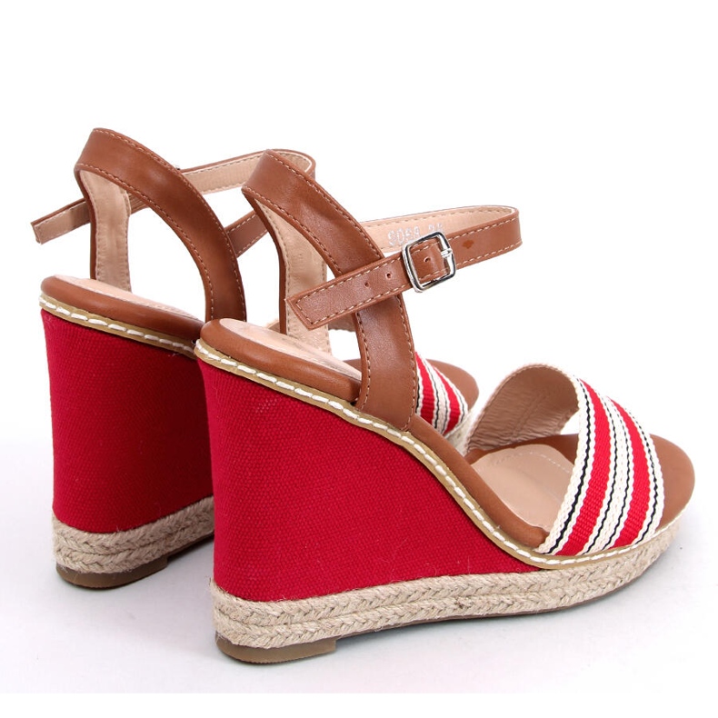 Red wedge sandals 9068 Red 2