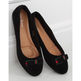 Black women's ballerinas X-3 Negro 1