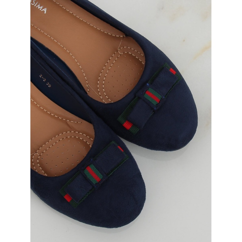 Women's navy blue ballerinas X-3 Azul Marino 1
