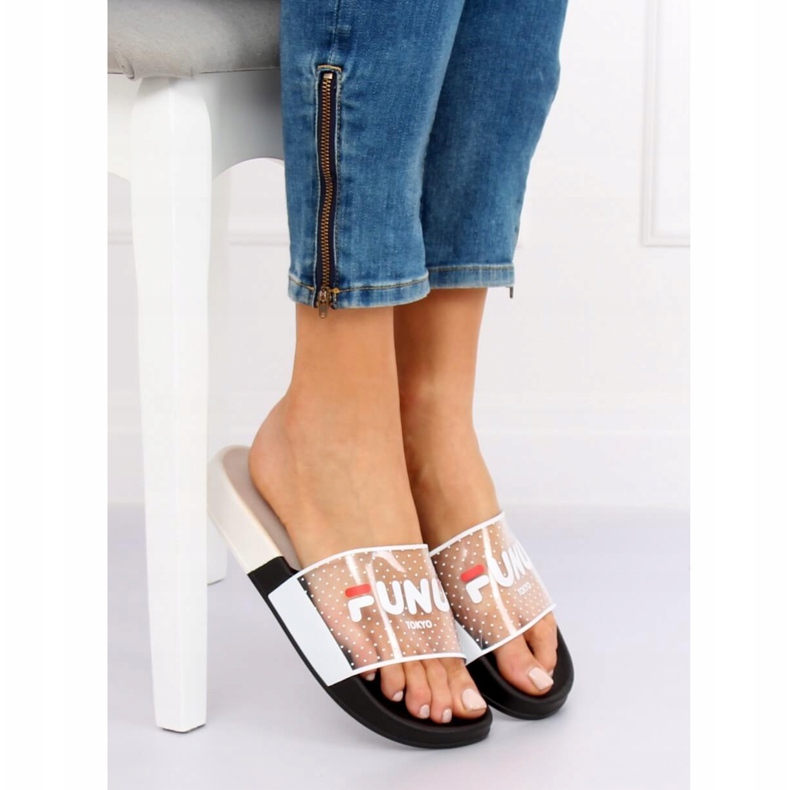 Black Women's black slippers ZD807 Black multicolored 1