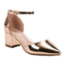 Weide Rose Gold lacquered pumps multicolored pink 1