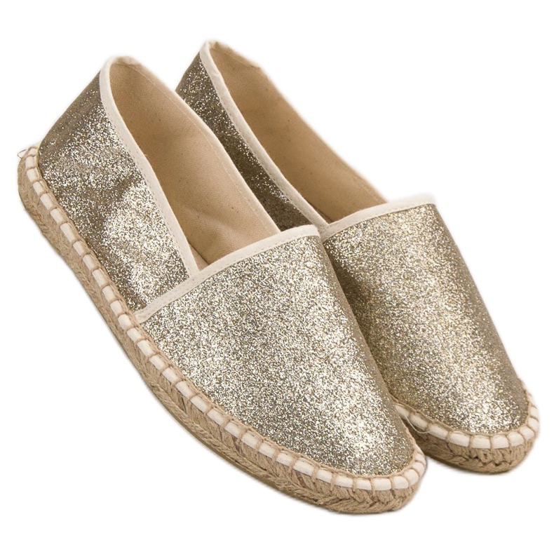 Cm Paris Glitter Golden Espadrilles 1