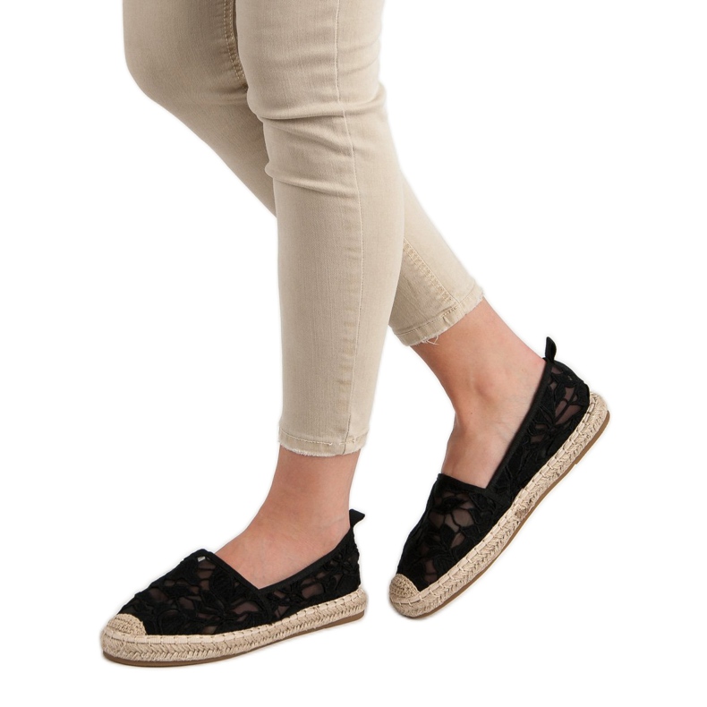 Lucky Shoes Black Lace Espadrilles 2 Lucky Shoes Black Lace Espadrilles 2