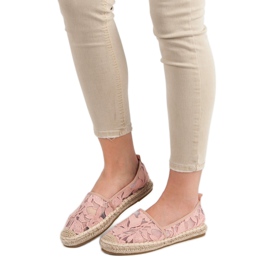 Lucky Shoes Pink Lace Espadrilles 1