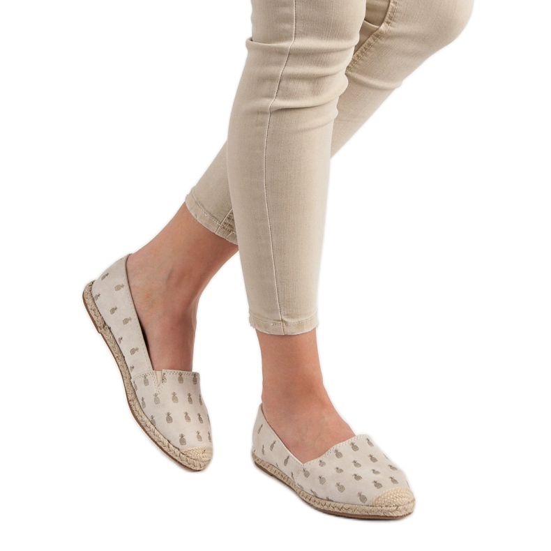 Lucky Shoes Beige Espadrilles In Pineapples 2 Lucky Shoes Beige Espadrilles In Pineapples 2