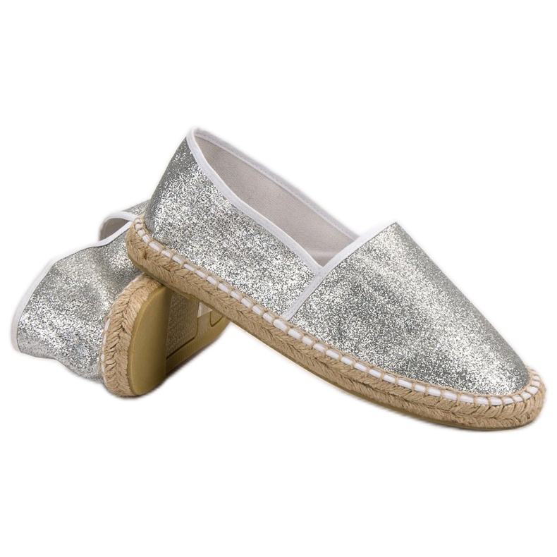 Cm Paris Glitter Silver Espadrilles grey 1