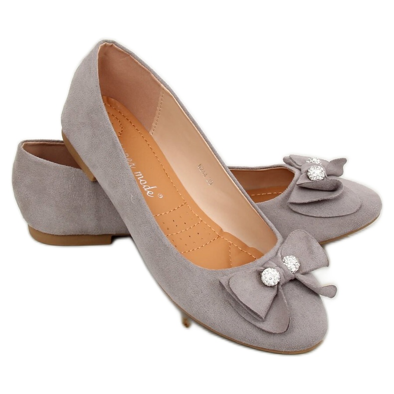 Gray ballerinas for women 6244 Gray grey 1