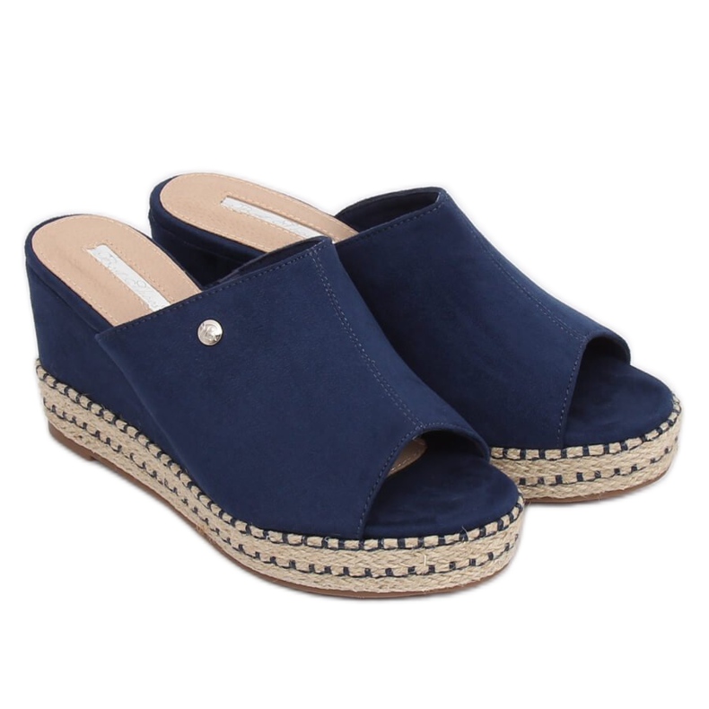 Navy blue slippers MW-3M65 Blue 1