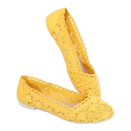 Yellow openwork ballerinas 4701 Yellow 1