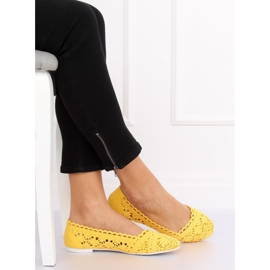Yellow openwork ballerinas 4701 Yellow 2