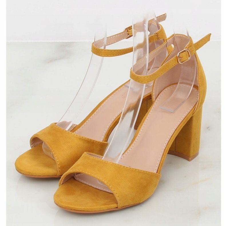 Yellow high-heeled sandals VV-24 Yellow 1